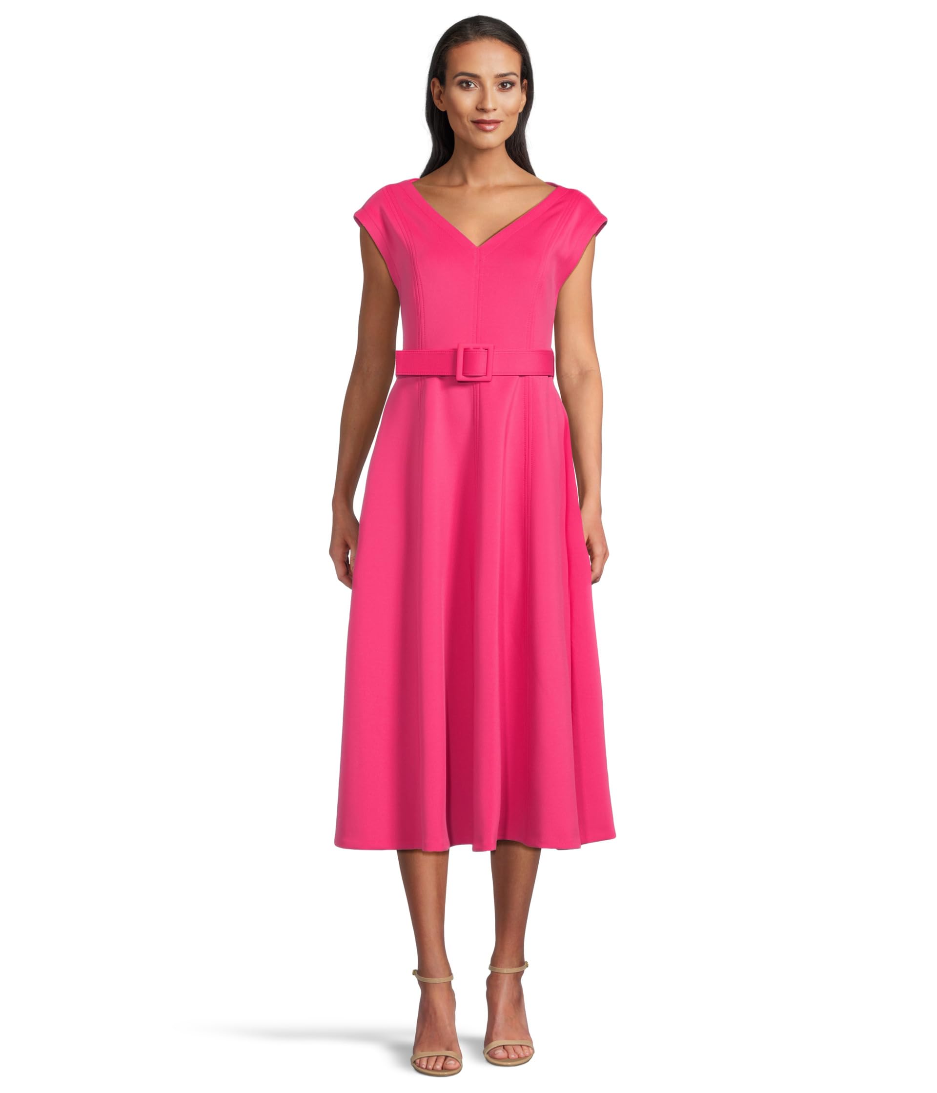 

Платье Calvin Klein Scuba Belted Aline, Hibiscus