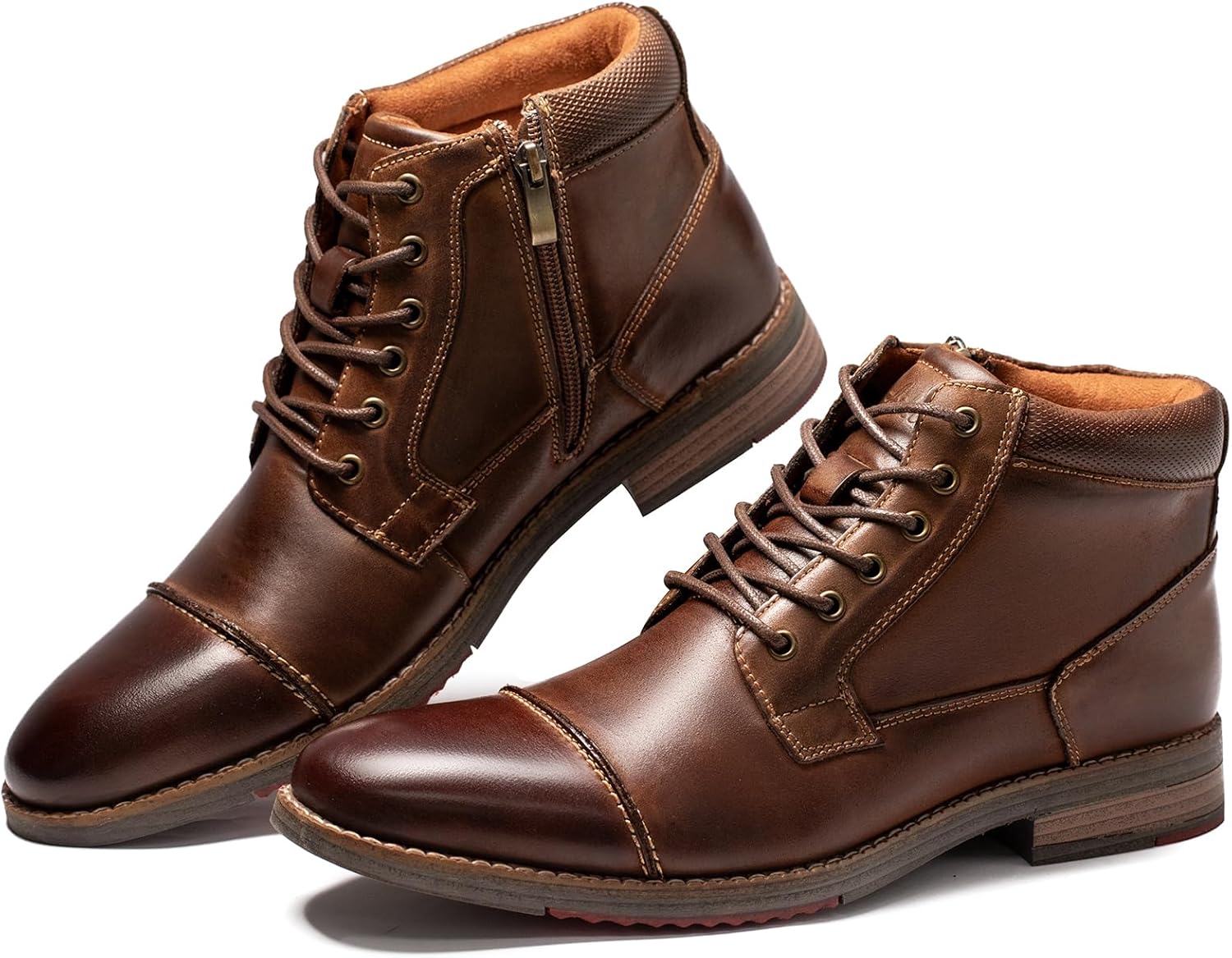 

Мужские ботинки Arkbird, классические повседневные ботинки из натуральной кожи с боковой молнией, красный