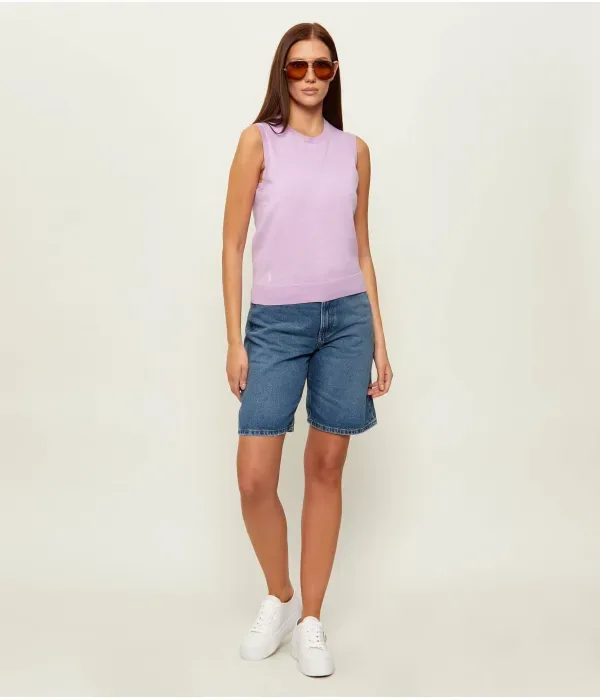 Топ slim fit Polo Ralph Lauren, фиолетовый — фото 2