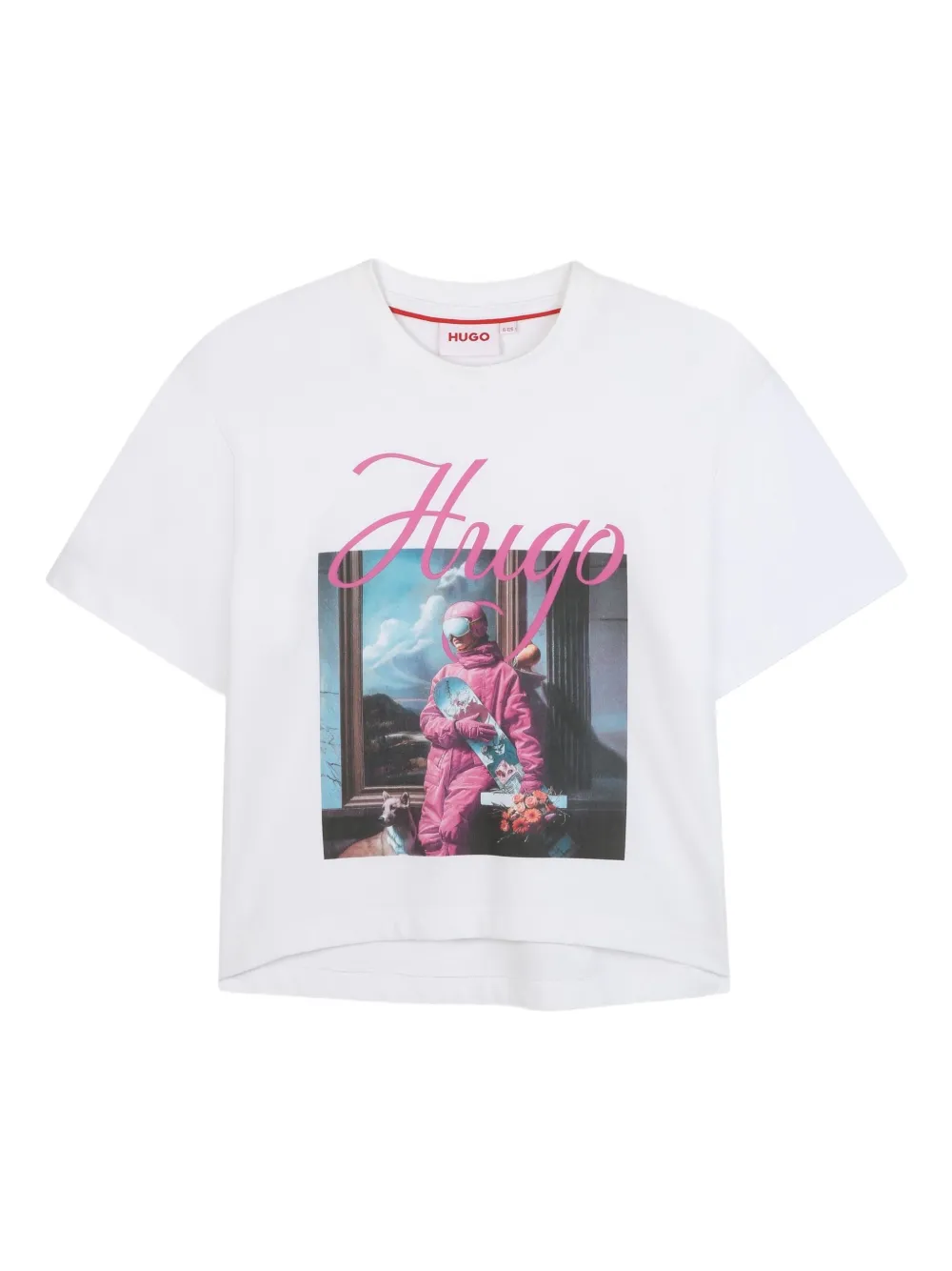 

Футболка с графичным принтом HUGO KIDS, белый