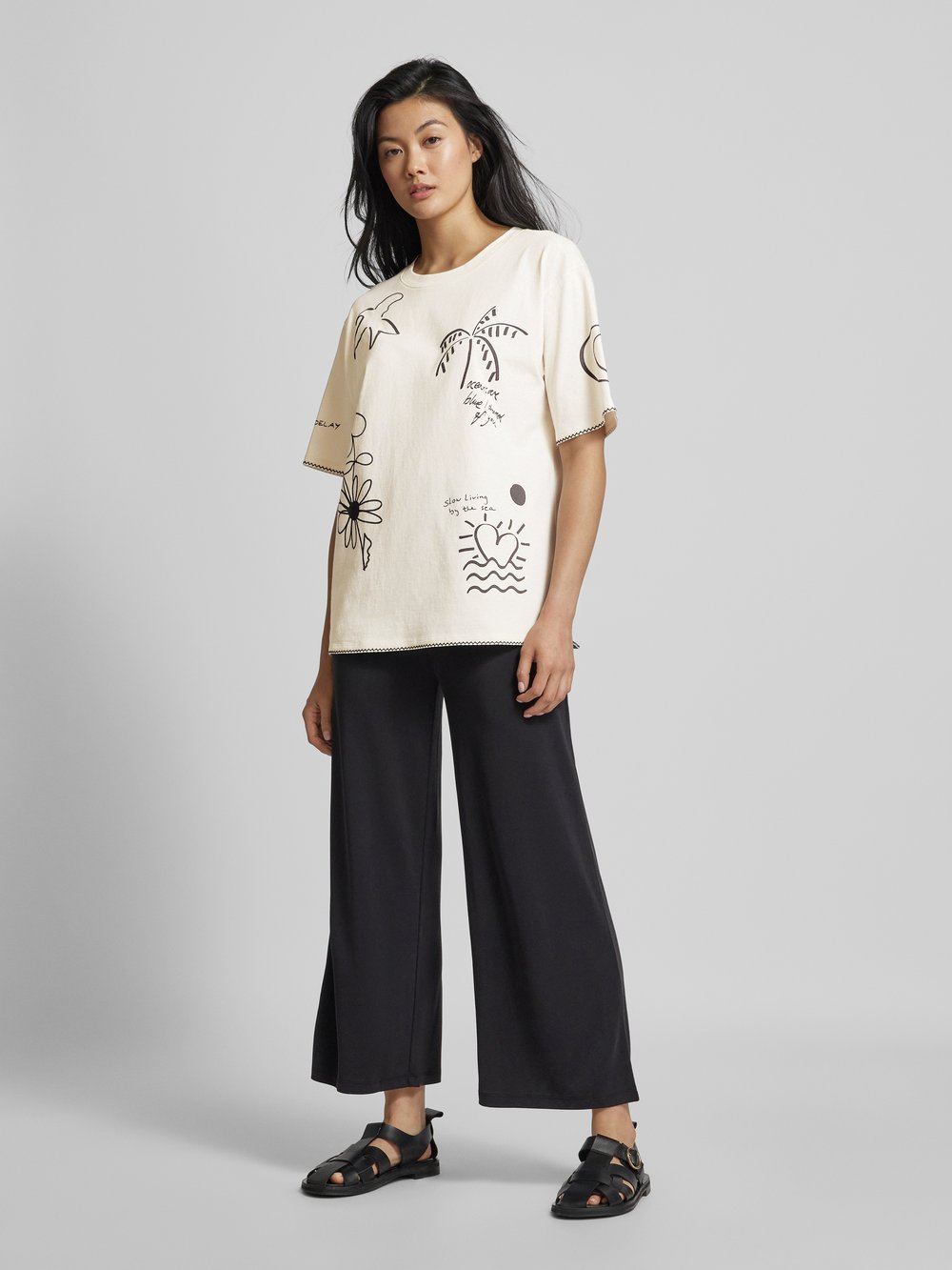 

Футболка с рисунком по всей поверхности Jake*s Casual, кремовый