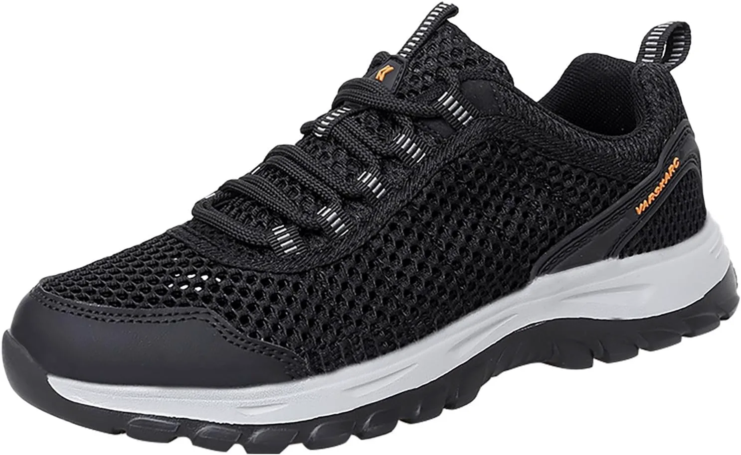 Мужские кроссовки Hollow для бега, женские для тренировок в спортзале и прогулок, дышащие, спортивные, на шнуровке, теннисные, легкие обувь Generic, черный