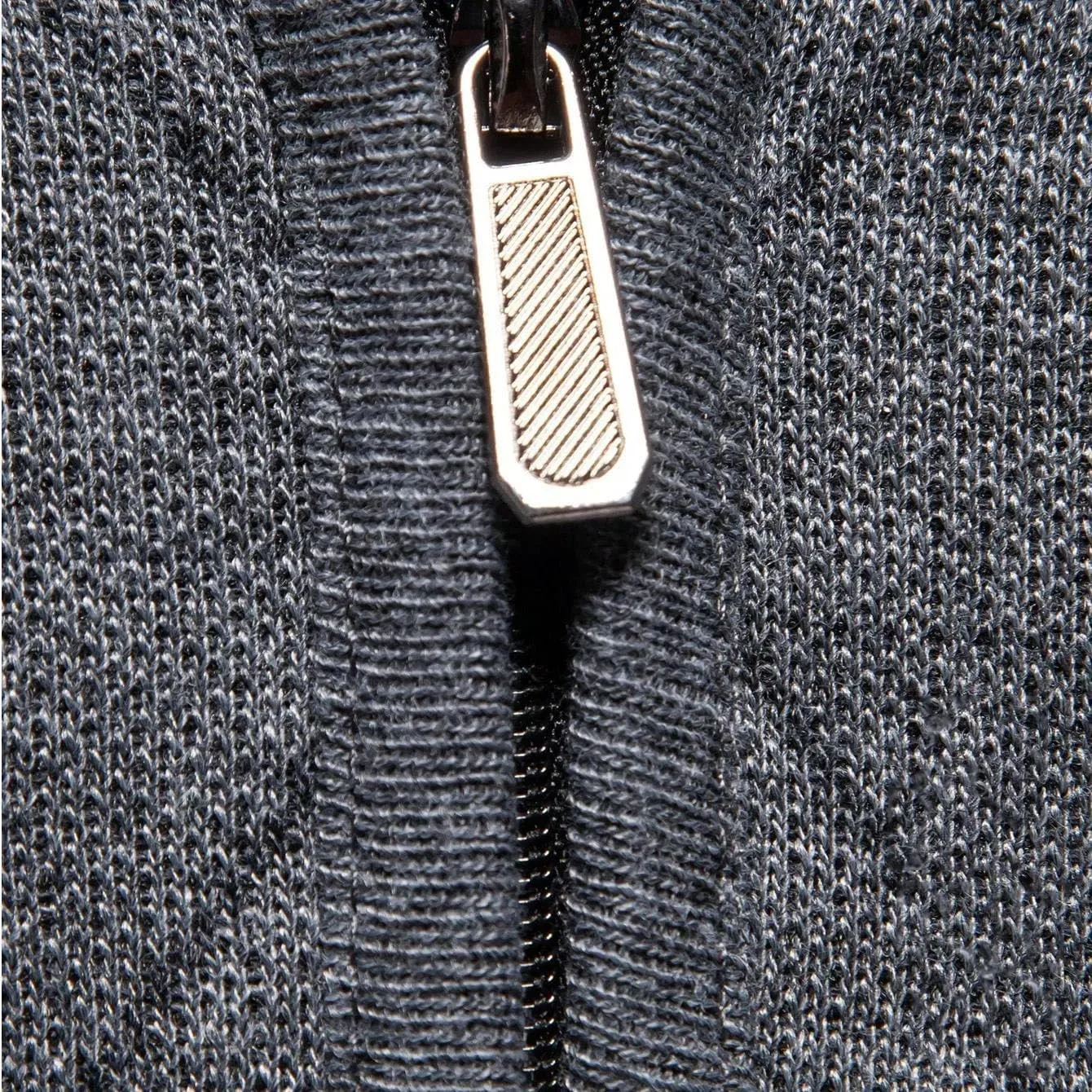 Мужской свитер вязаный American Half-Zip Fleece с воротником стойкой — фото 2