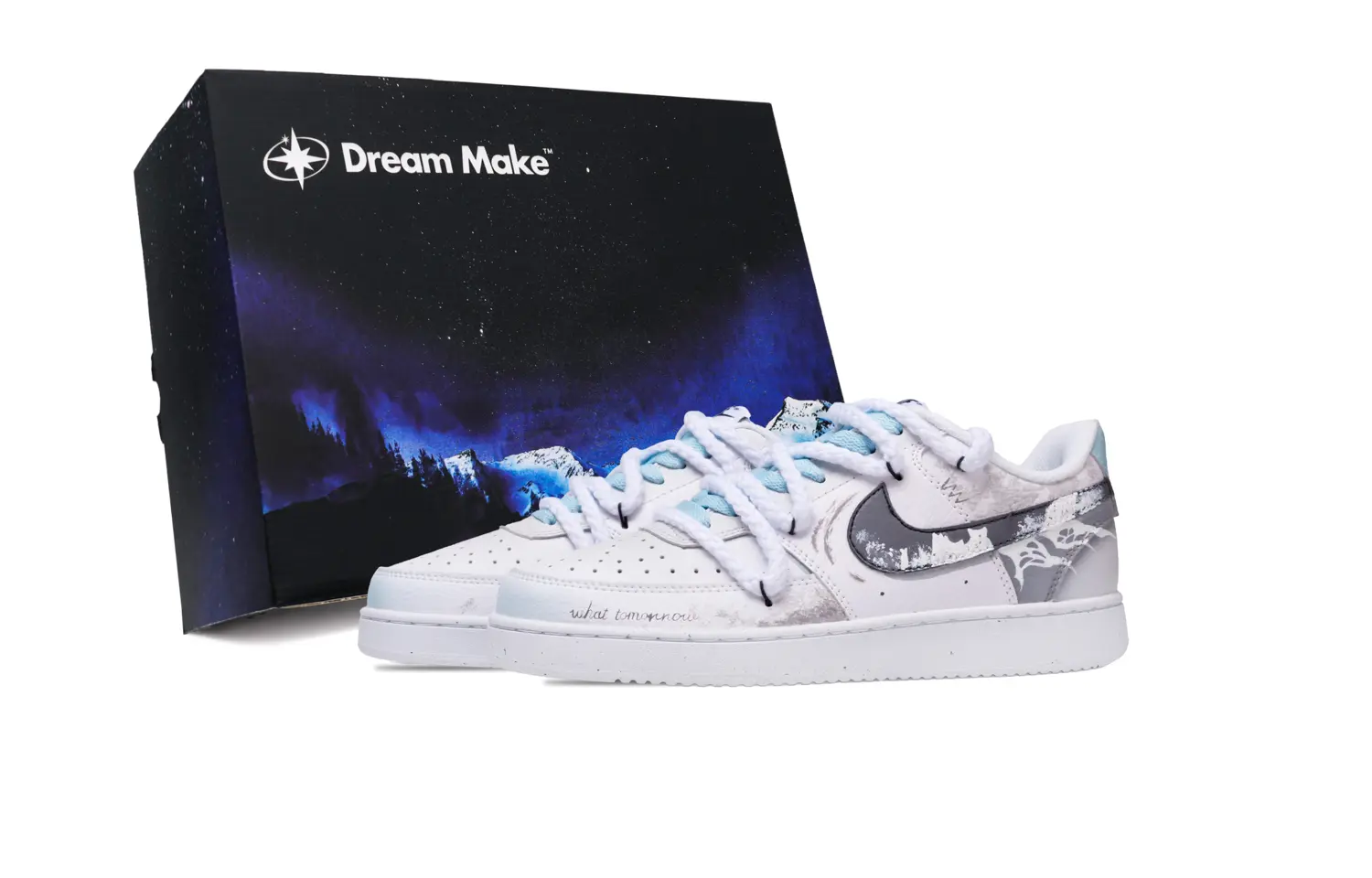 

Nike Кроссовки Court Vision 1 с низким верхом, противоскользящие, износостойкие, для скейтбординга, мужские, белые