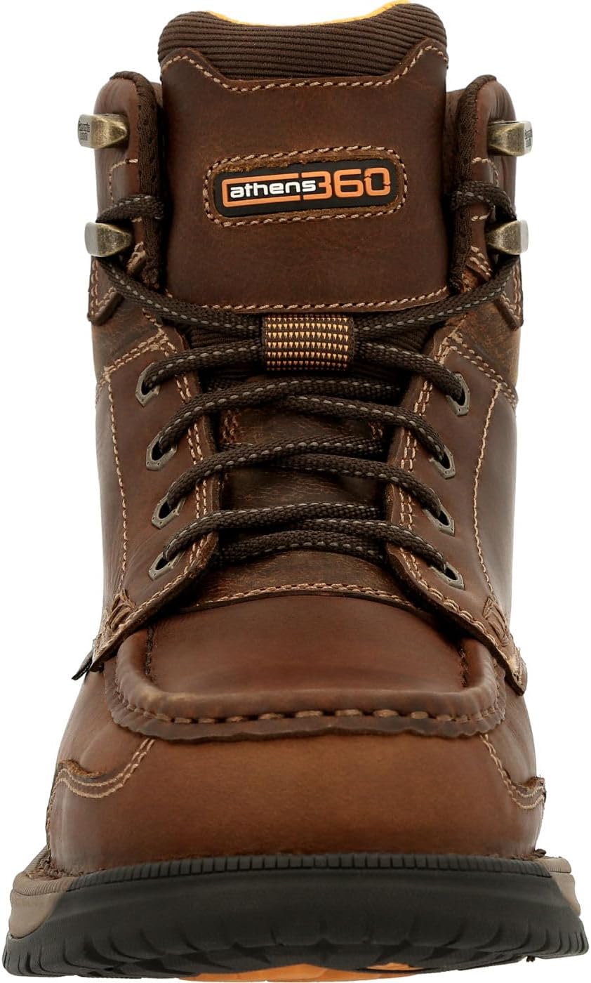 Мужские ботинки Georgia Boot Athens 360 водонепроницаемые, 8 Wide Brown — фото 3