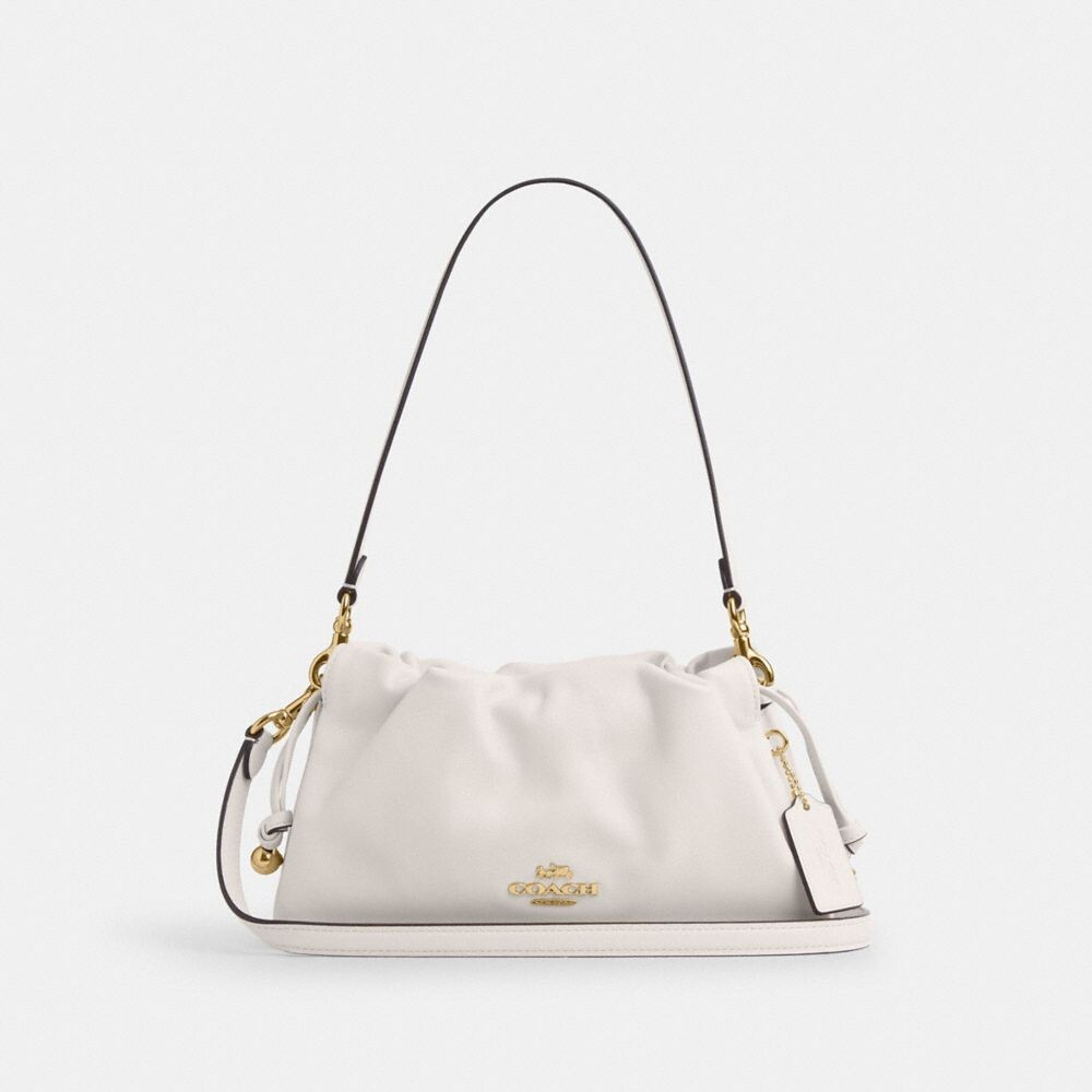

Сумка через плечо Faye с рюшами COACH, цвет gold/chalk