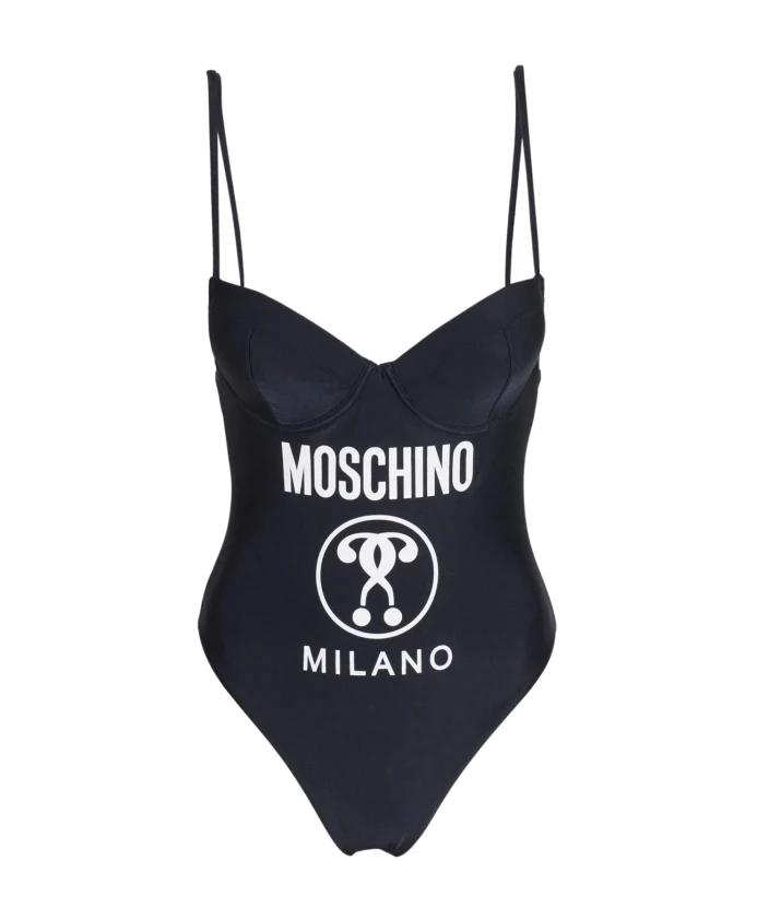 

Купальник Logo Milano с косточками Moschino, черный