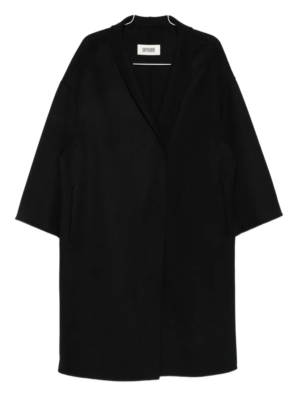 

Пальто с V-образным вырезом и застежкой на пуговицы Drykorn, черный