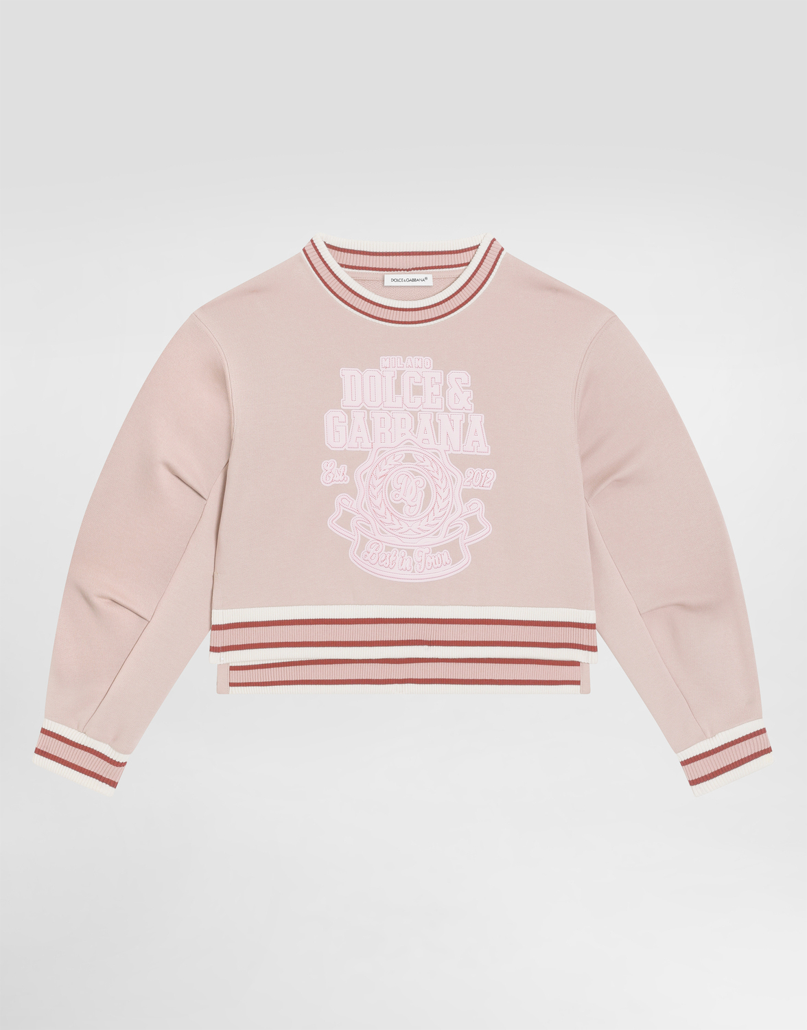 

Джерси-свитшот с принтом dg Dolce & Gabbana, розовый