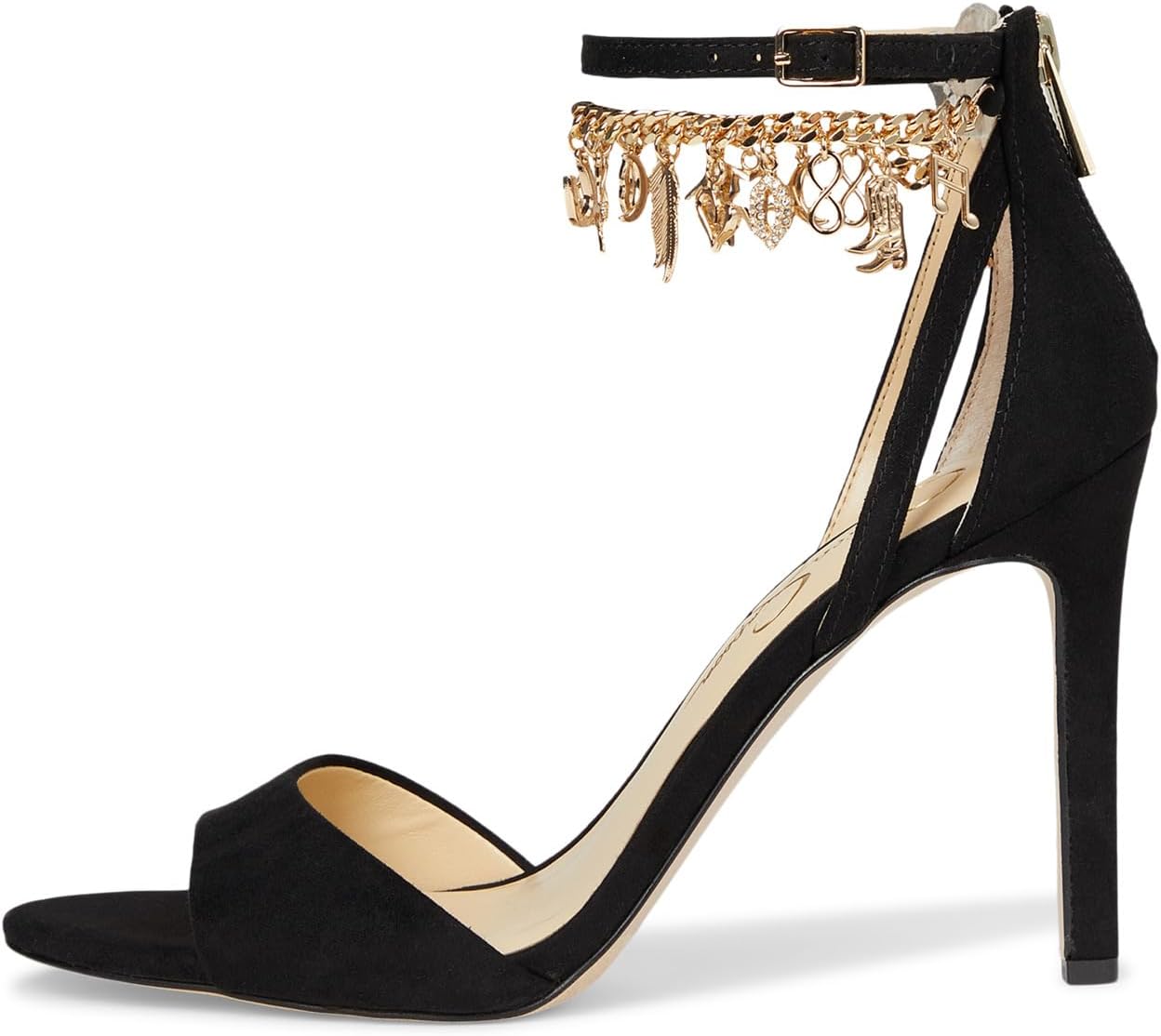 Туфли Jessica Simpson Women's Jetser Chain Medallion Heeled Sandals, Black — фото 4