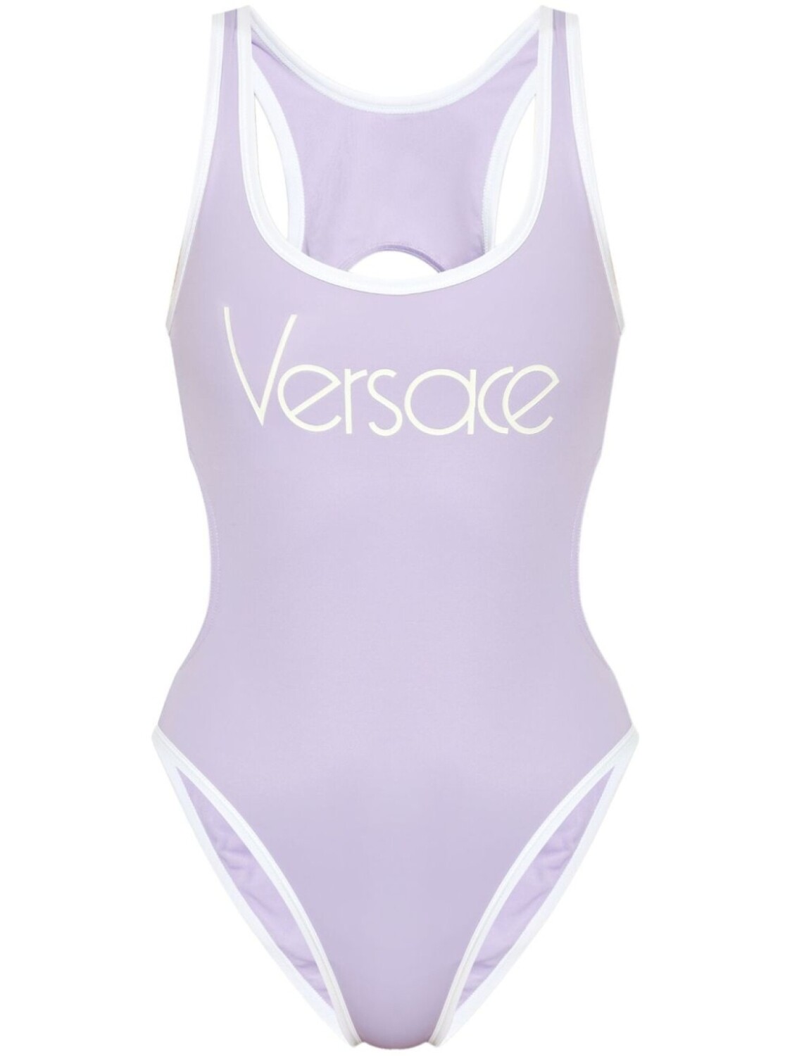 

Versace купальник с логотипом, фиолетовый