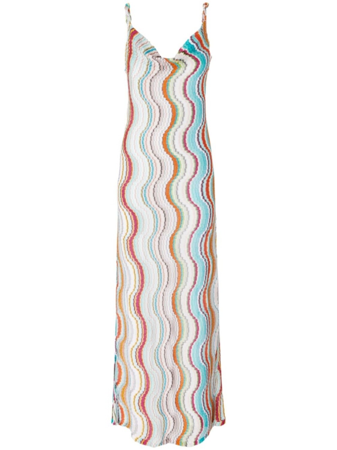 

Платье макси Missoni с зигзагом, белый