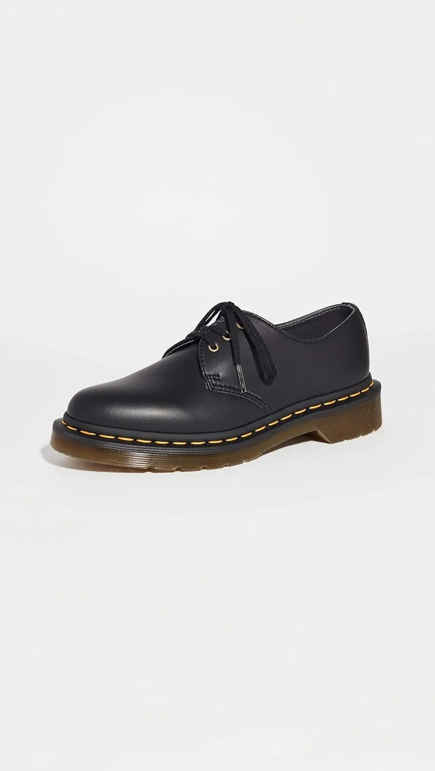 Ботинки Botinki Dr. Martens 1461 Vegan Black 14046001, унисекс, на шнурке, для взрослых, черный — фото 2