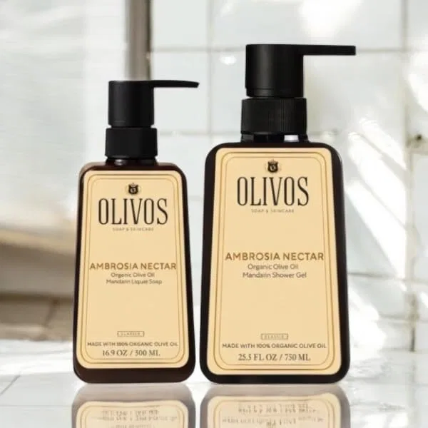 Набор OLIVOS Mandarin: органическое жидкое мыло и гель для душа Olivos — фото 3