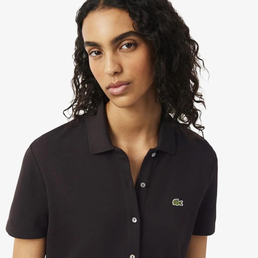 Платье Lacoste из пике коричневое — фото 2