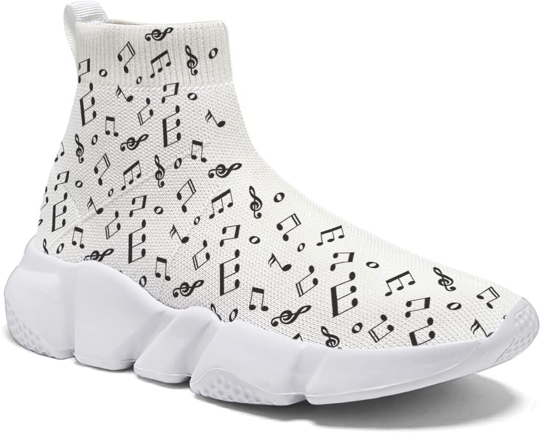 

Мужские спортивные кроссовки Hetios, обувь для бега, удобные повседневные теннисные кроссовки с нотным рисунком, сетчатые кроссовки для женщин, модные кроссовки с граффити, Musical_notes 02