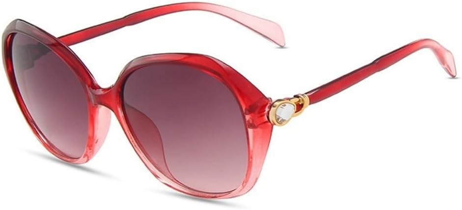 

Большие женские солнцезащитные очки в винтажном стиле, каплевидные, с кристальными вставками на дужках, защита от УФ-излучения UV400, для путешествий HCPIHF, C6 Gradient Red Gray