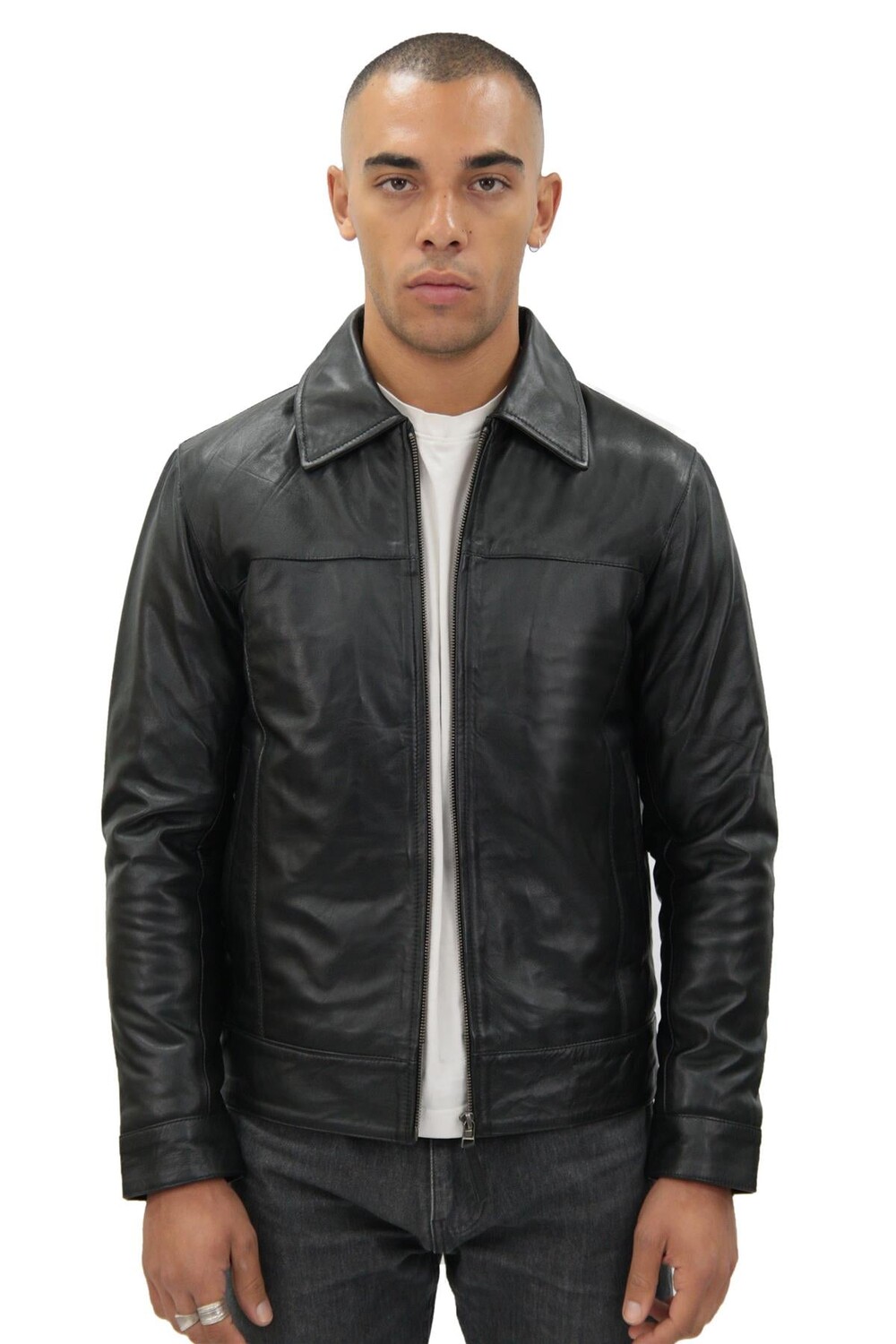 

Кожаная куртка харрингтон шанхай Infinity Leather, черный