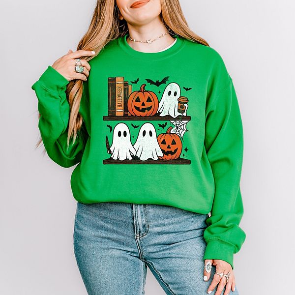 

Свитшот Halloween bookshelf ghosts Simply Sage Market, Grass, Зеленый, Свитшот Halloween bookshelf ghosts Simply Sage Market, Grass