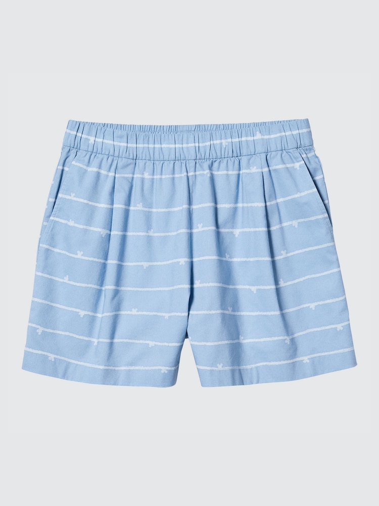 

Легкие шорты полосатые короткие Uniqlo, цвет 61 синий