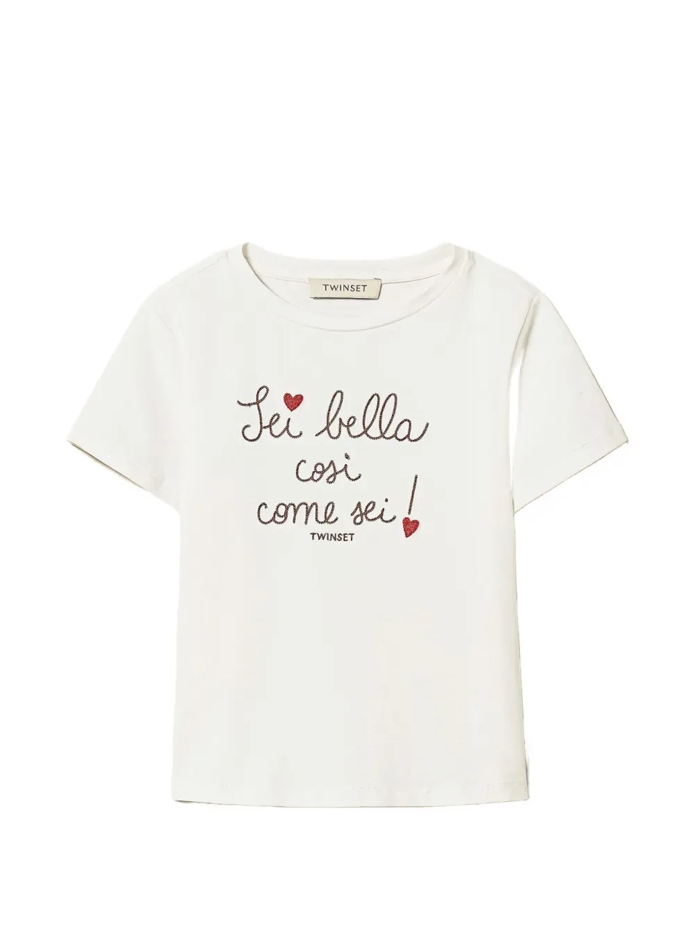 Футболка с декоративной вышивкой TWINSET Kids, белый