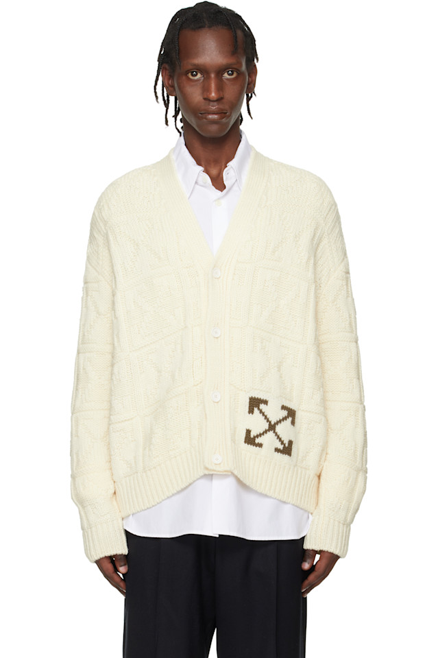 

Off-White Кардиган Off-White с объемной вышивкой в виде стрелок