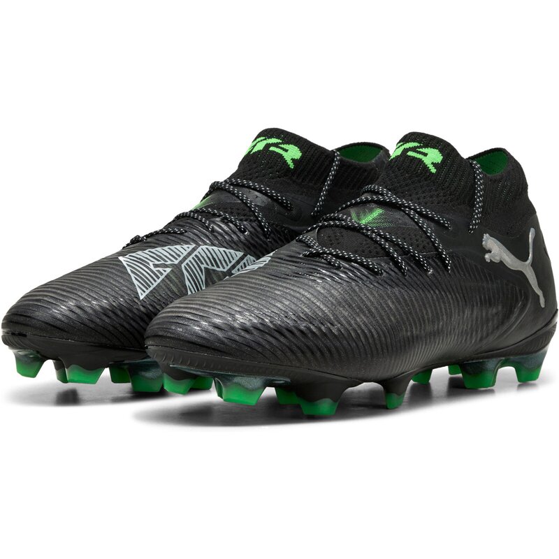 Футбольные бутсы Future 8 Ultimate FG Puma, цвет puma black-puma silver-fluo green — фото 3