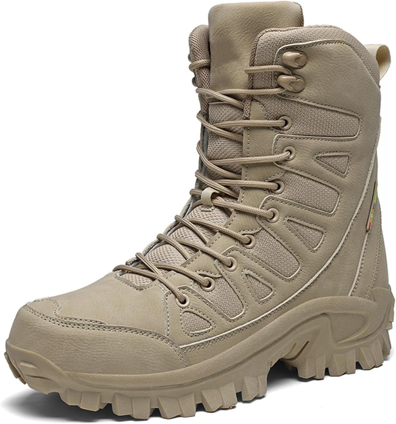 

Мужские тактические ботинки для улицы, противоскользящие боевые ботинки, легкие комфортные походные ботинки Cpmbfdc, бежевый