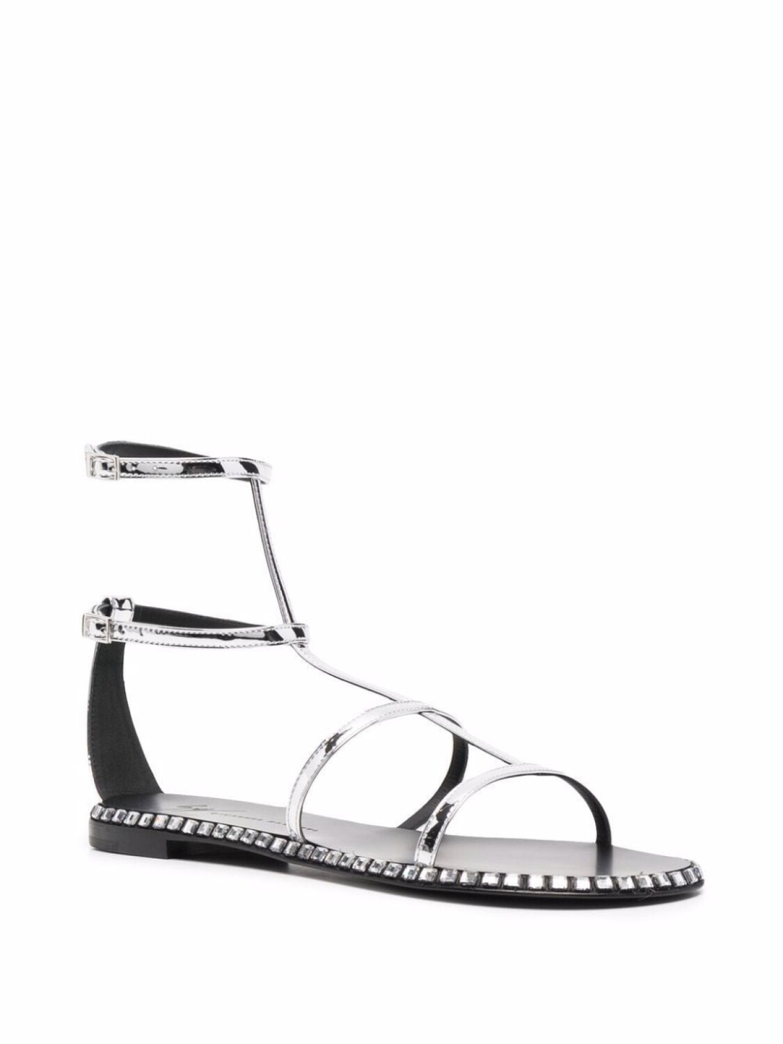 Giuseppe Zanotti сандалии на плоской подошве, серый — фото 2