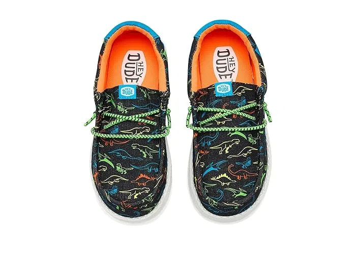 Кроссовки детские Wally Print Hey Dude Kids, Black/Neon Multi — фото 3