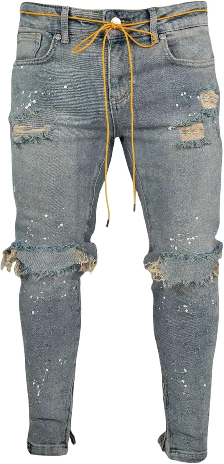 Джинсы, slim fit, Big and Tall, голубой
