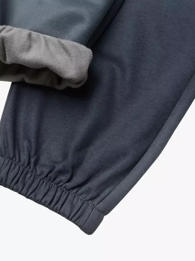 Детские спортивные брюки из смесовой хлопковой ткани на шнуровке, синие Benetton — фото 3