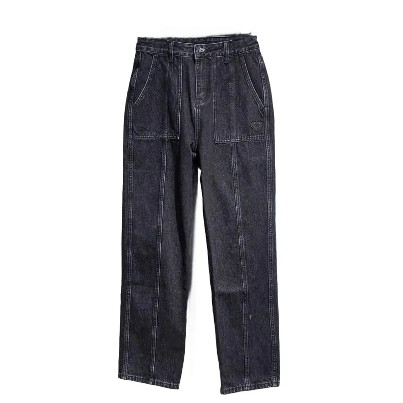 

Женские джинсы Li Ning Jeans AJQT390 2, черные, прямого кроя