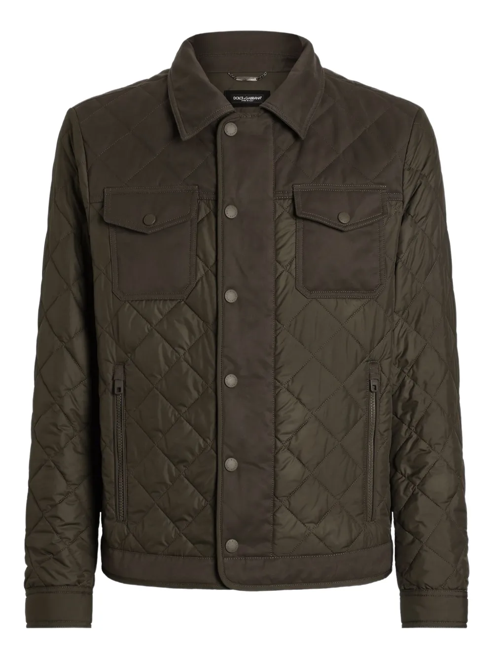

Стеганая куртка-рубашка DOLCE & GABBANA, зеленый