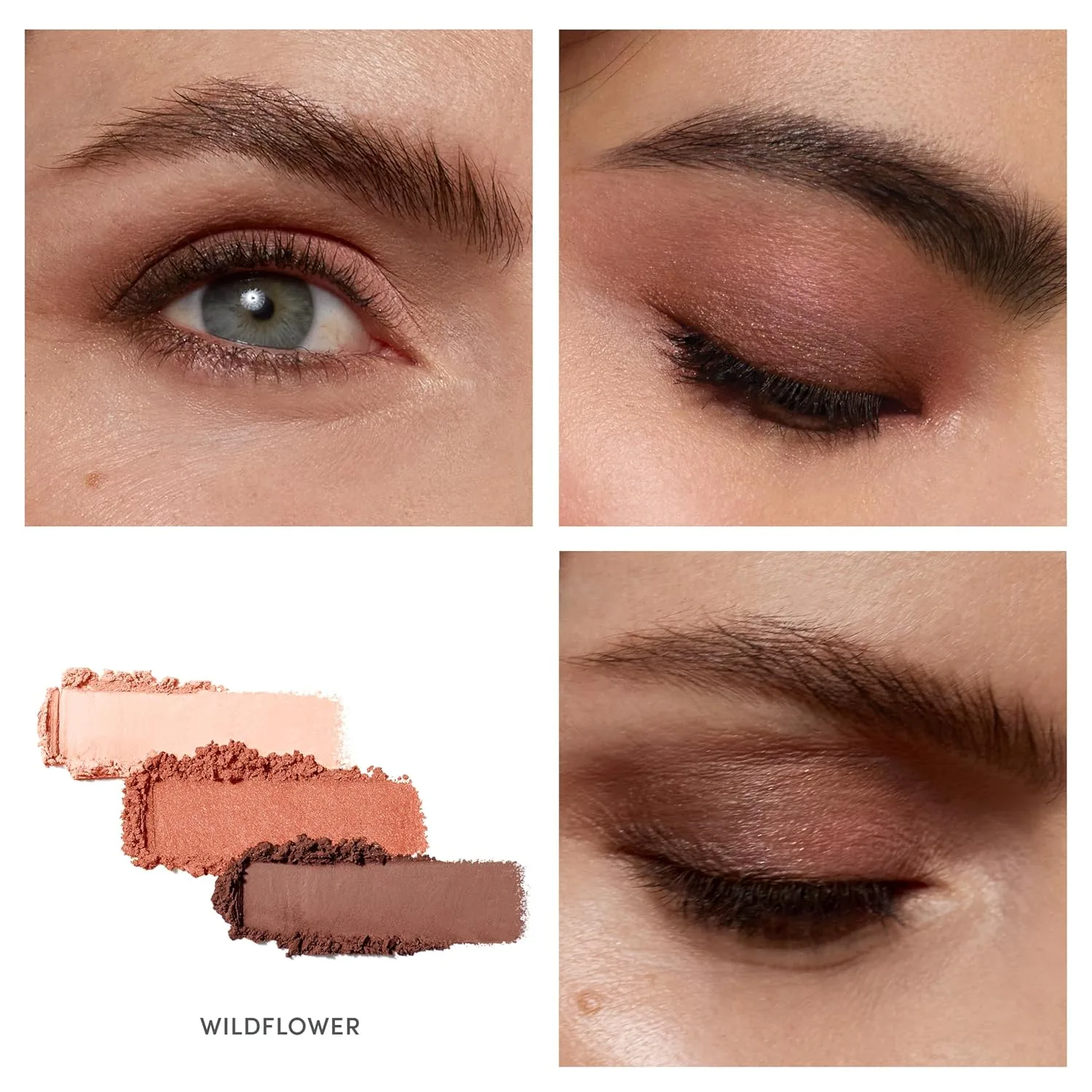 Тени для век Jane Iredale PurePressed Eye Shadow Triple, высокопигментированные минеральные тени для век, стойкая формула, предотвращающая скатывание, безопасны для чувствительной кожи вокруг глаз., Wildflower — фото 3