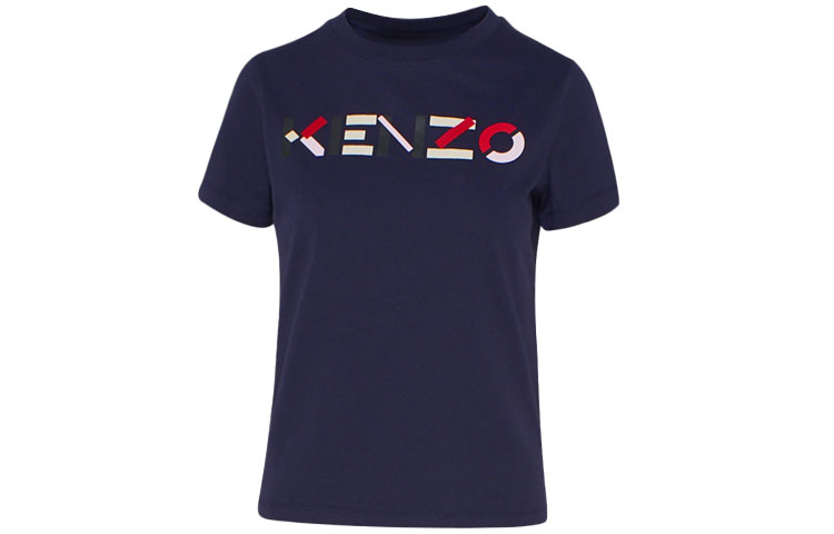 

Футболка с принтом логотипа KENZO, морской синий