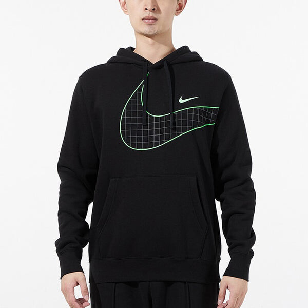 Толстовка Men's Nike Large Logo Printing Sports Knit Black, черный — фото 3