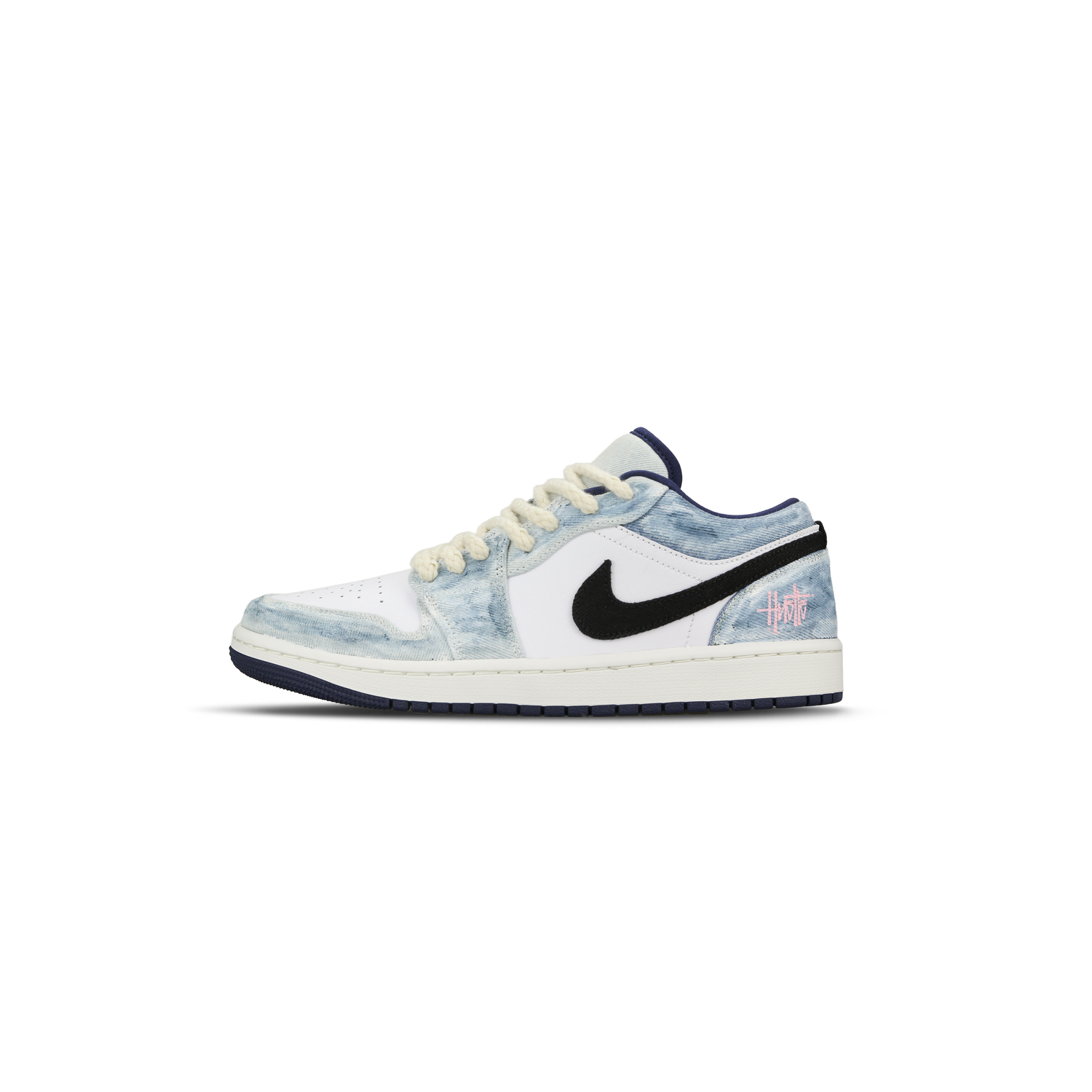 

Jordan Мужские баскетбольные кроссовки Air 1 с низким верхом, износостойкие, винтажные, сине-белый