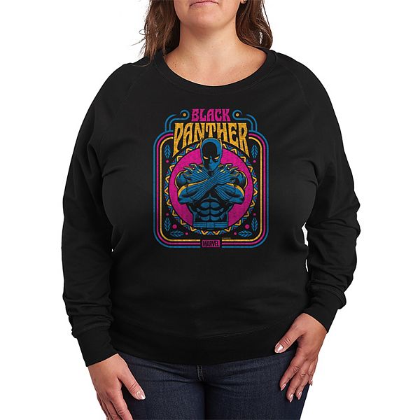 

Футболка с длинным рукавом Plus size Black Panther Tribal French Terry Marvel, Черный, Футболка с длинным рукавом Plus size Black Panther Tribal French Terry Marvel