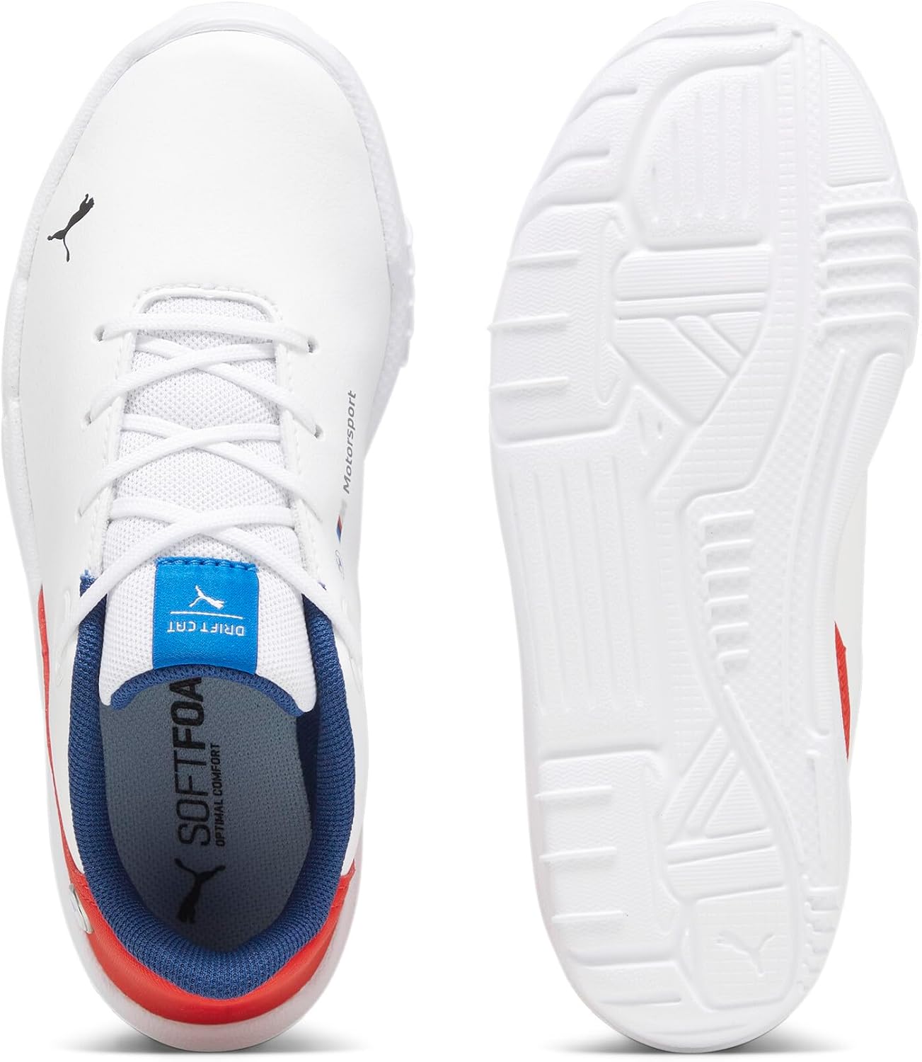 Кроссовки PUMA для детей и взрослых BMW M Motorsport Drift Cat с альтернативной застежкой, Puma White-pro Blue — фото 3