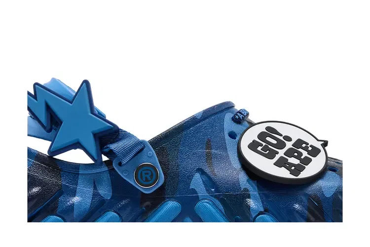 Сабо BAPE x Crocs Echo RO Clog, синий — фото 2
