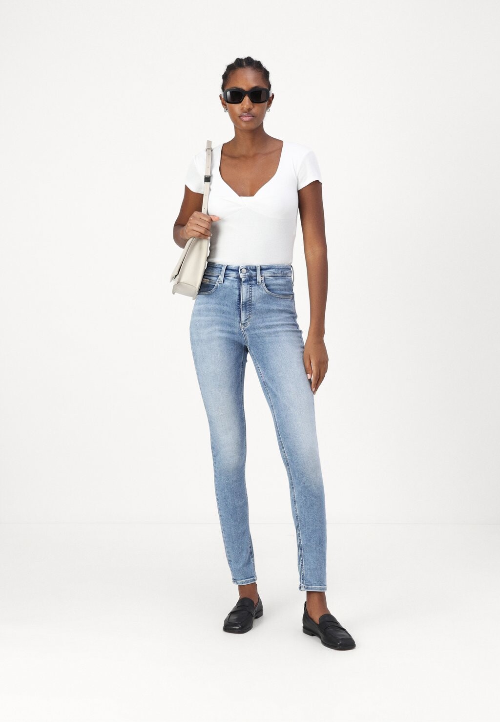 

Джинсы облегающие Calvin Klein Jeans, светло-голубой деним