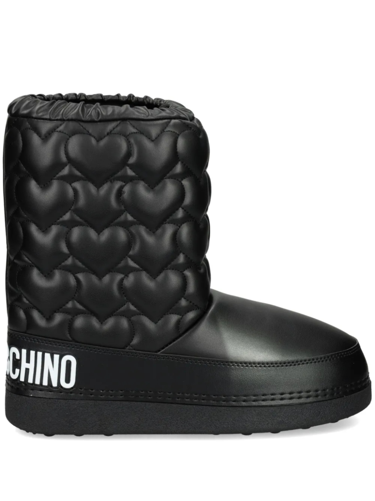 Дутые ботинки с логотипом Love Moschino, черный