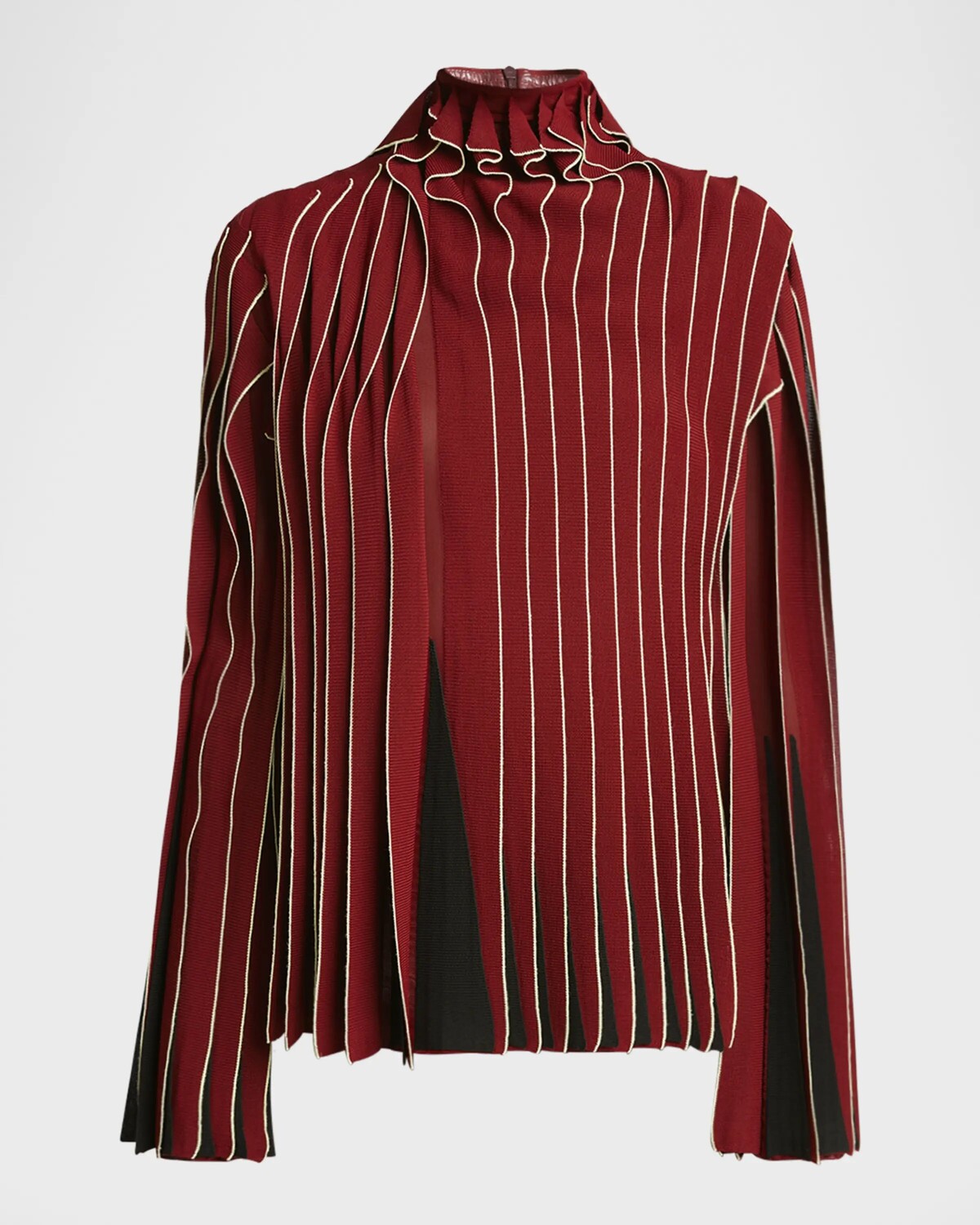

Блузка с объемным воротником Bottega Veneta, цвет Rosewood