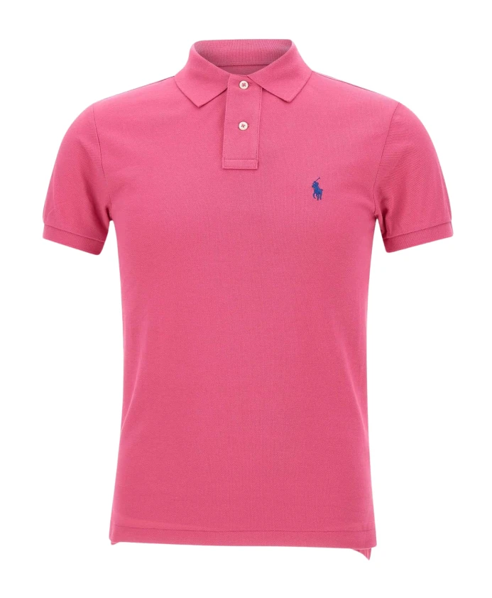 

Поло с пионами и культовым логотипом в виде пони. Polo Ralph Lauren, розовый