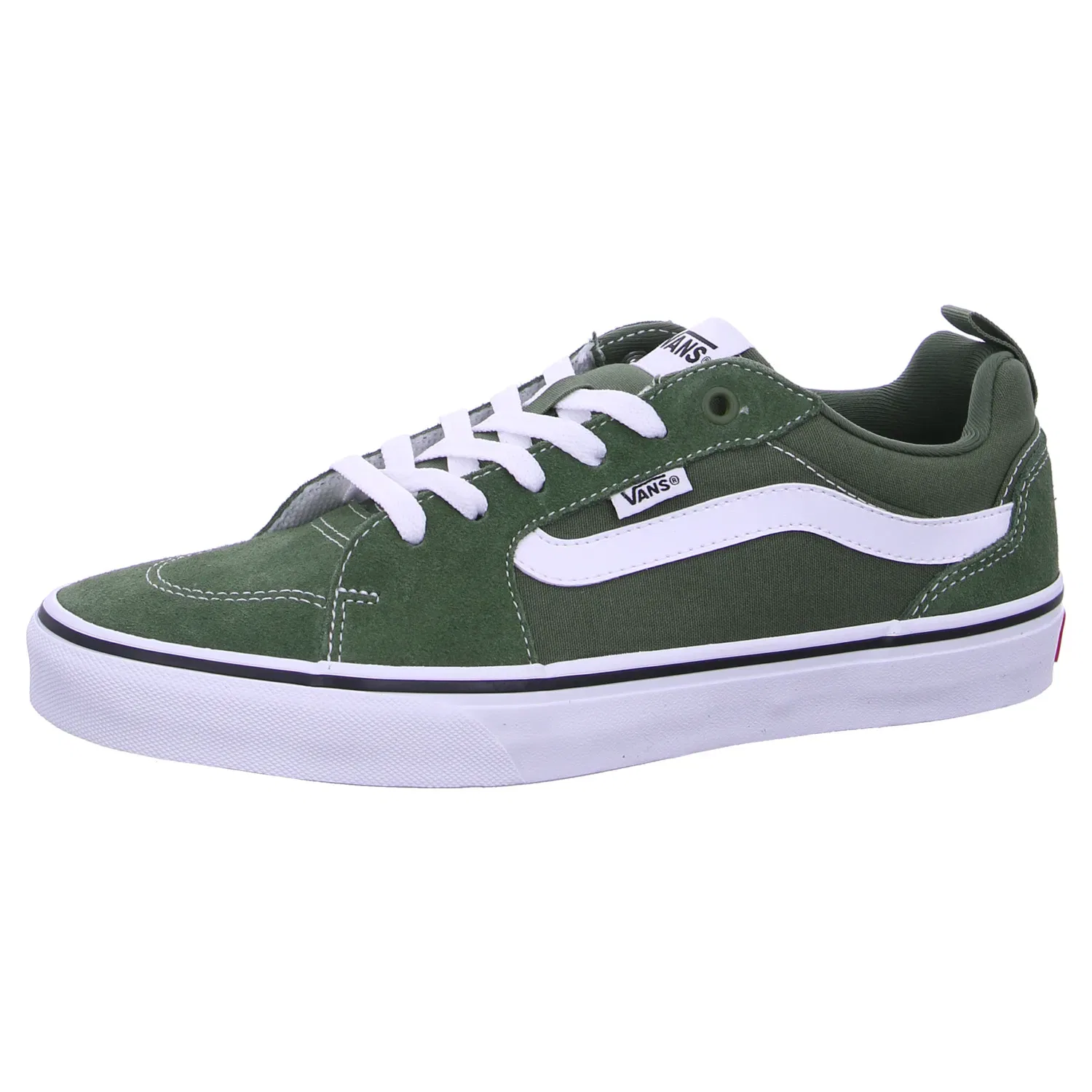 Сникерсы низкие кожаные Vans, зеленый