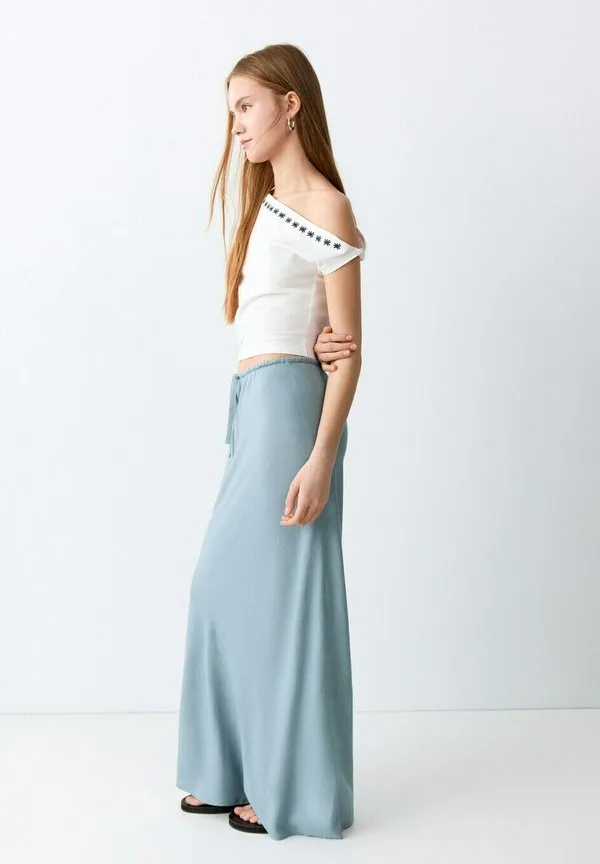 Подростковая длинная юбка Mango Kids, Light Blue — фото 3