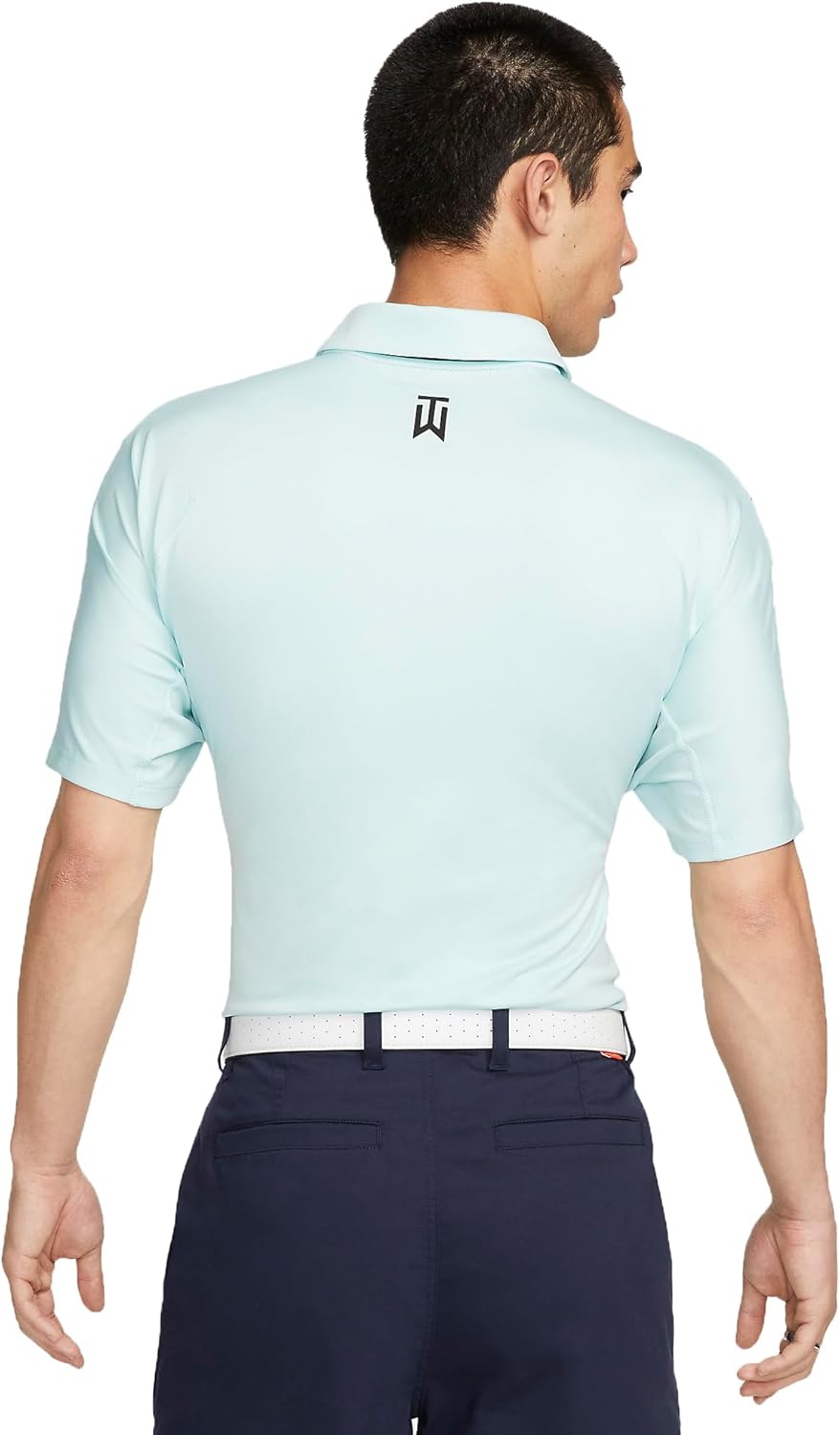 Мужская полосатая футболка-поло для гольфа Nike Dri-FIT Tiger Woods, Jade Ice/Geode Teal/Summit White/Black — фото 2