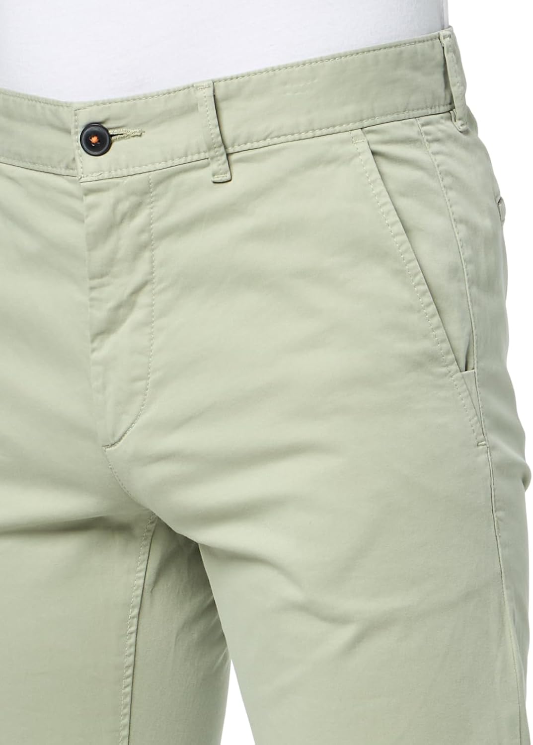 BOSS Мужские техно-твиловые брюки-чинос Slim Fit, Moss Green — фото 3