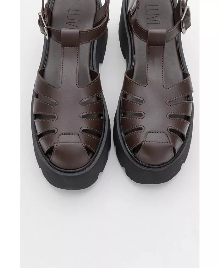 Сандалии Verua на платформе (женские) Prologue Shoes, коричневый — фото 3